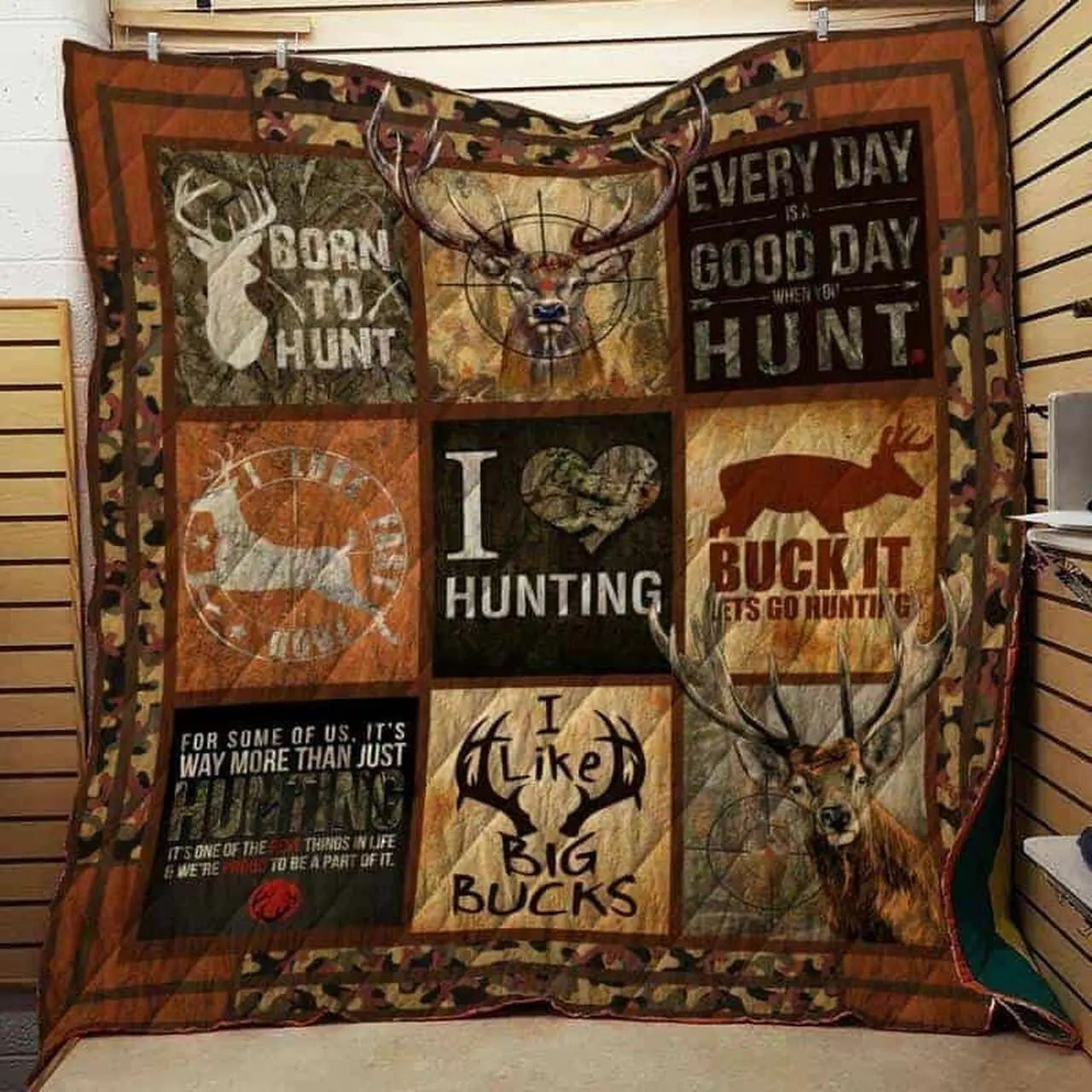 Deer Hunting Clh091042Q Quilt Blanket and Home Decor