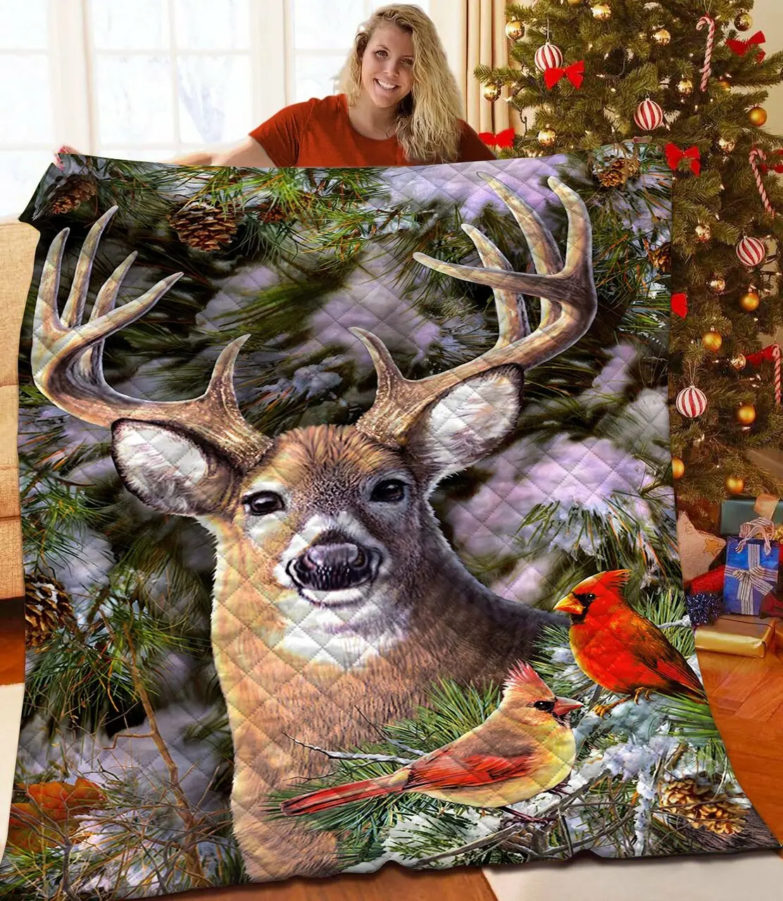 Deer Jfj Quilt Tqb and Home Decor