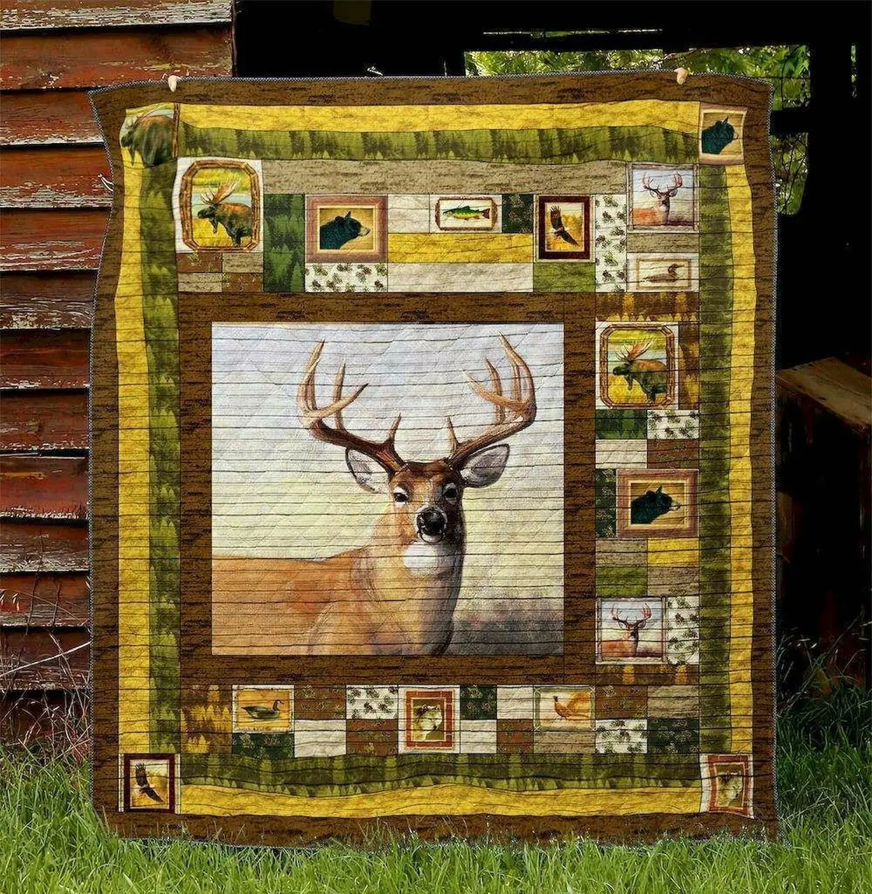 Deer Nb110512 Quilt Blanket and Home Decor