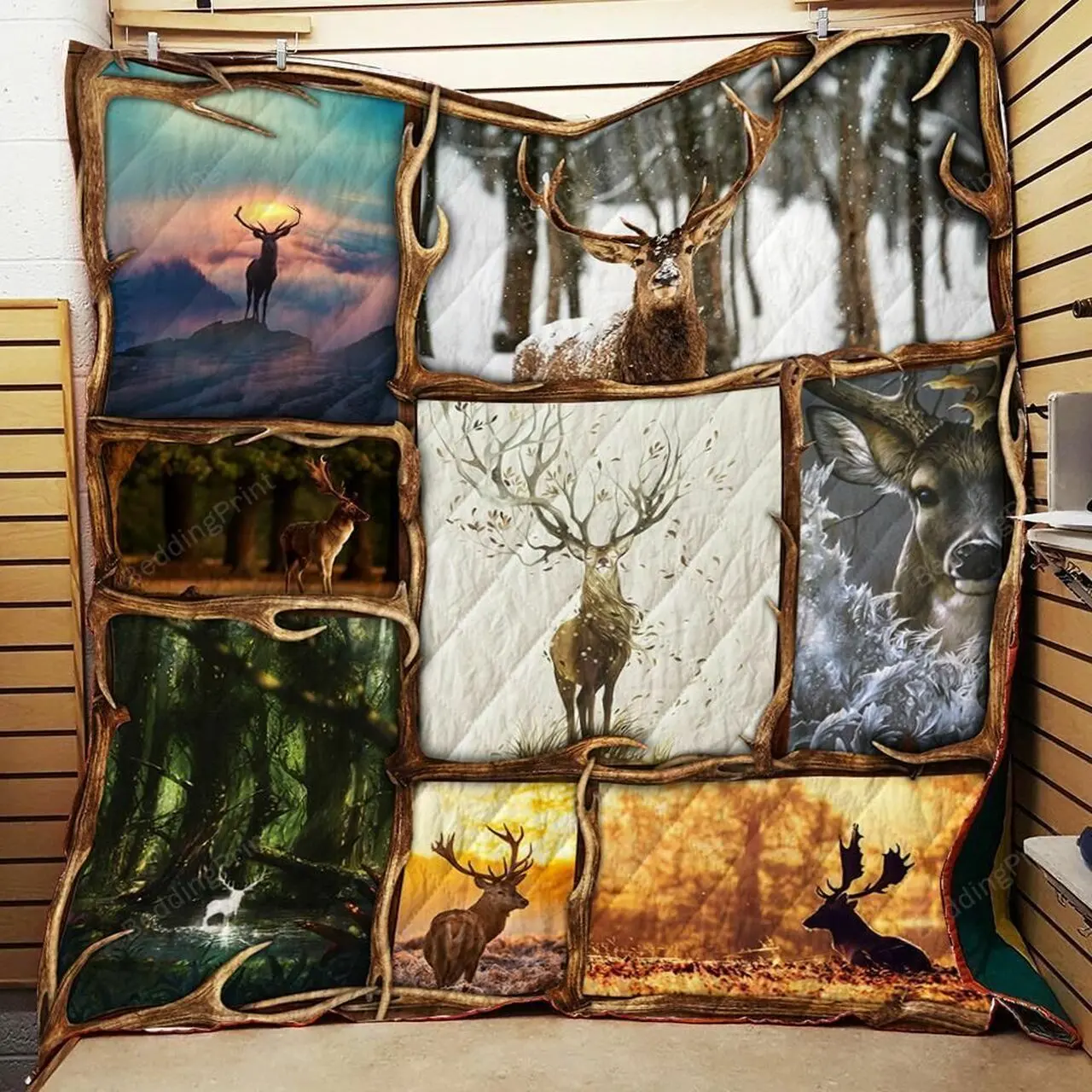 Deer Quilt Blanket and Home Decor