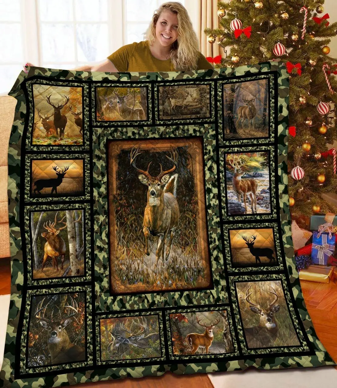 Deer Quilt Blanket BBB230717MH and Home Decor