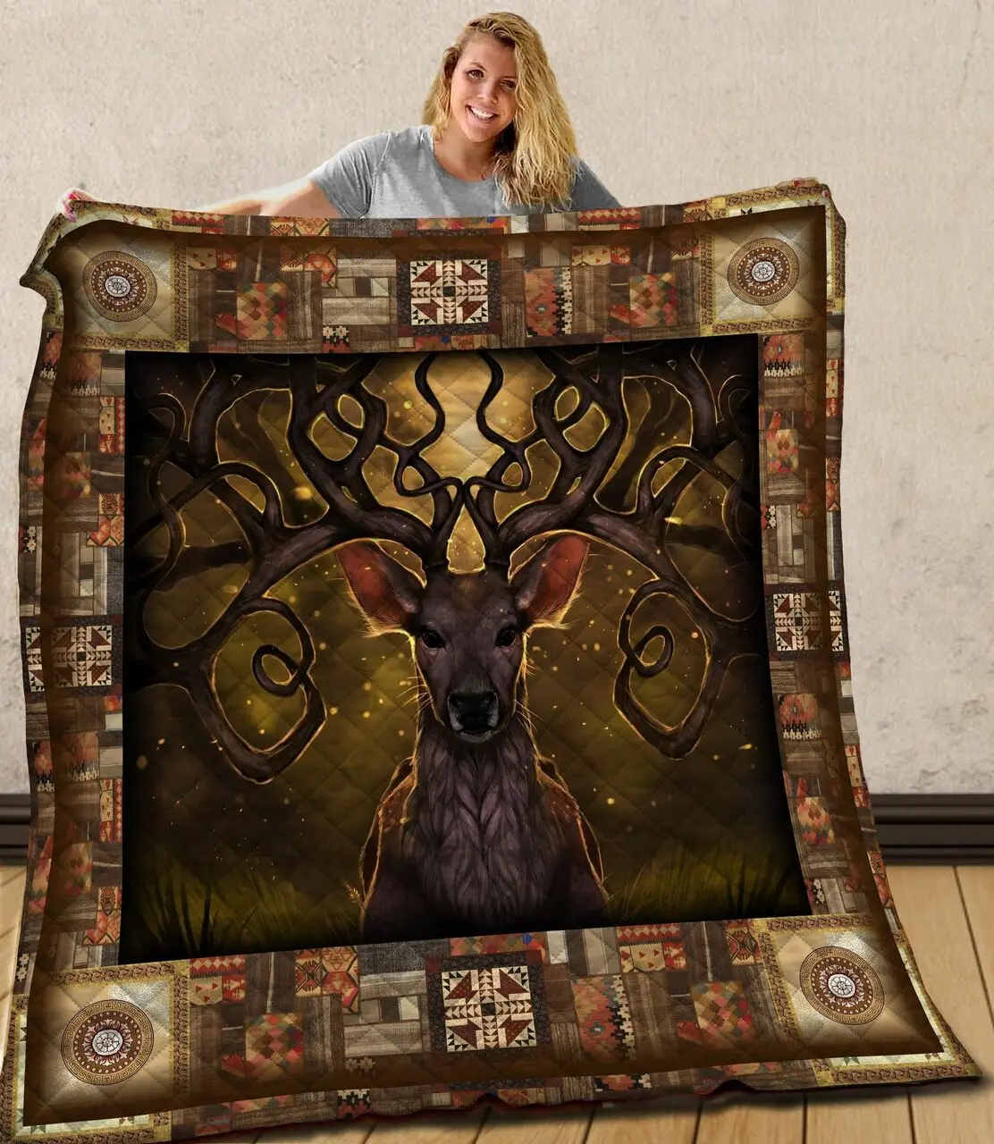 Deer Quilt Blanket C9B070801VV and Home Decor