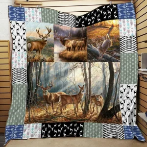 Deer Quilt Planket Quilt and Home Decor