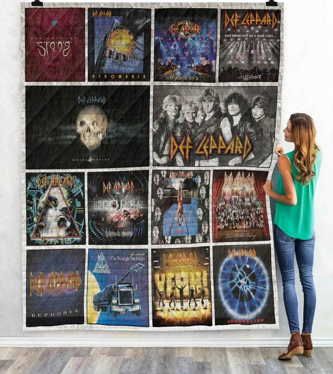 Def Leppard 02 Quilt Blanket and Home Decor