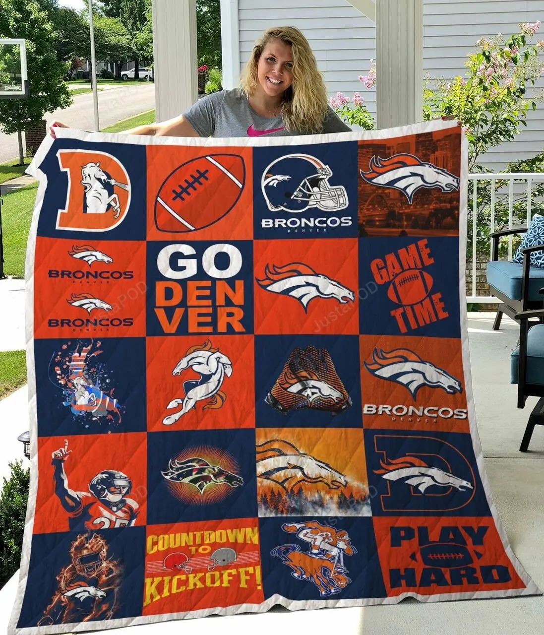 Denver Broncos Quilt Blanket and Home Decor