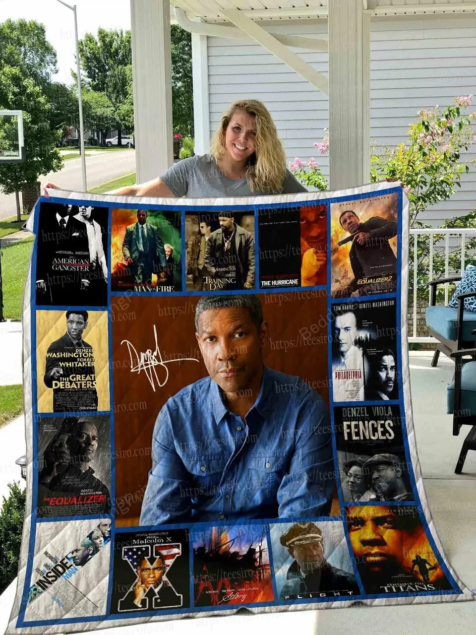 Denzel Washington Quilt Blanket 02 and Home Decor