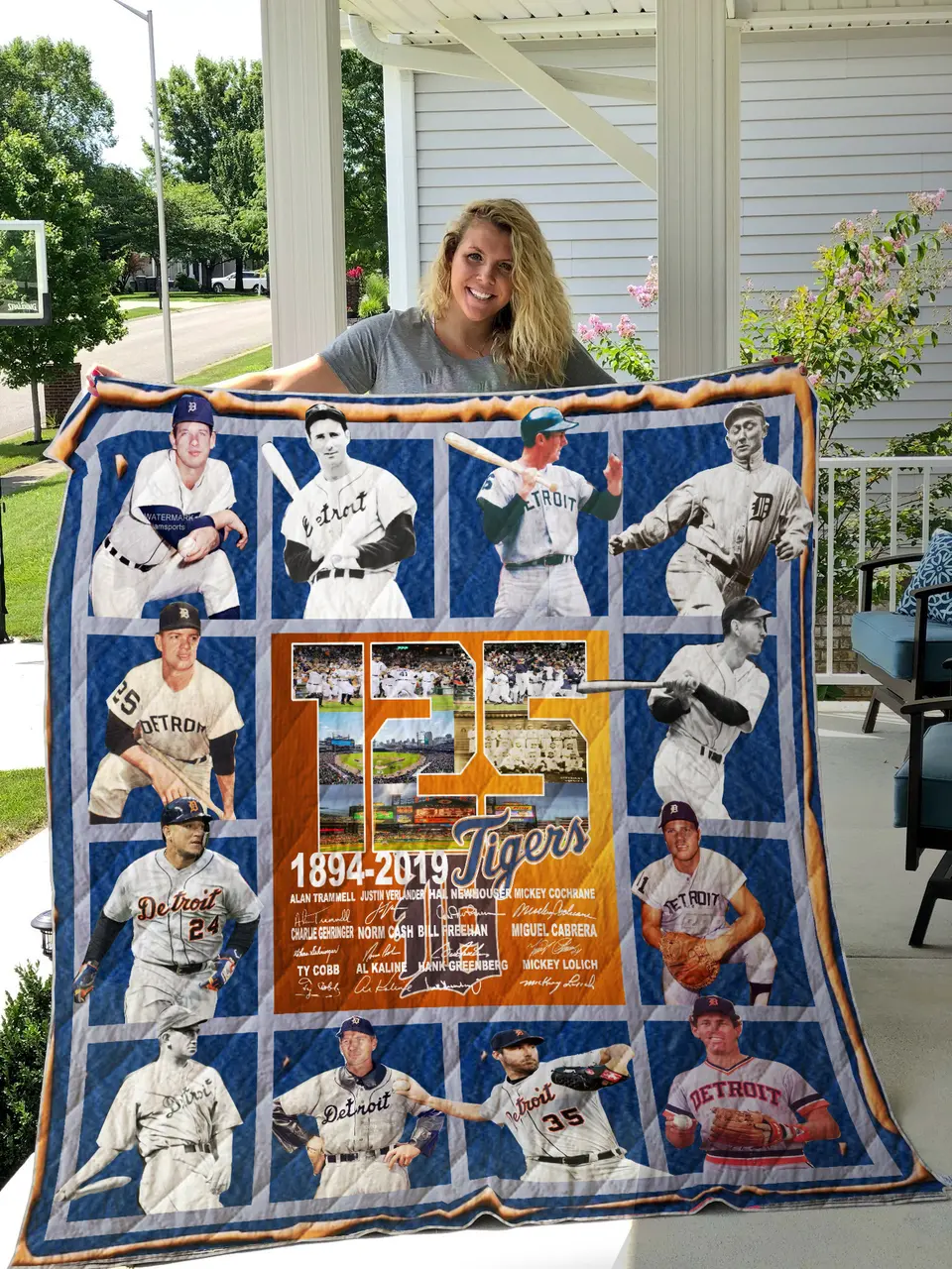 Detroit Tigers Anniversary Quilt and Home Decor