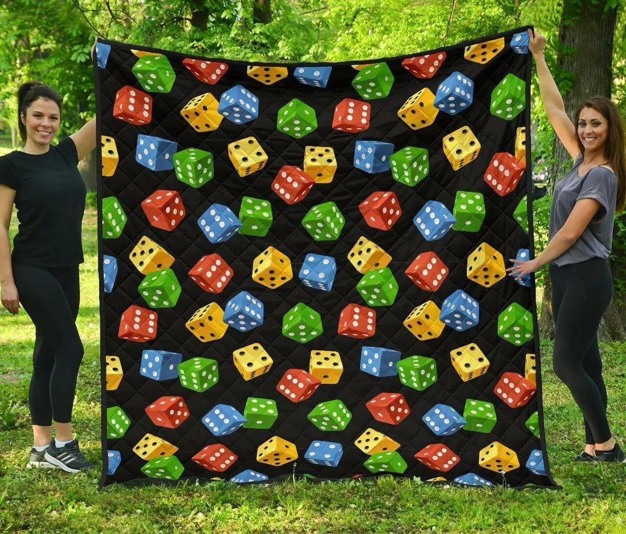 Dice Colorful Cl12100227Mdq Quilt Blanket and Home Decor