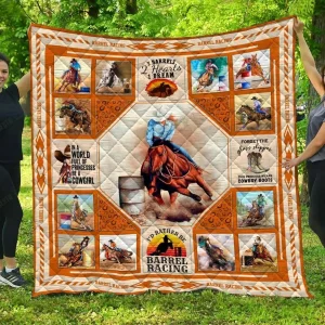 DIE14112020001-DIQ14112020001-Barrel Racing-Quilt Bed Set & Quilt Blanket and Home Decor