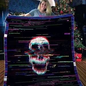 Digital Skull 3D Customized Quilt and Home Decor