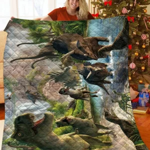 Dinosaur 3D Customized Quilt TUH87664 PLEN2407 and Home Decor
