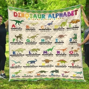 Dinosaur Alphabet Quilt and Home Decor