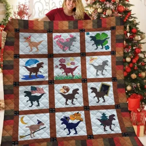 Dinosaur Jfj Quilt Pmt and Home Decor