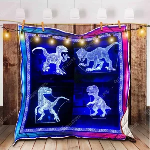 Dinosaur Light Quilt Kb1 and Home Decor