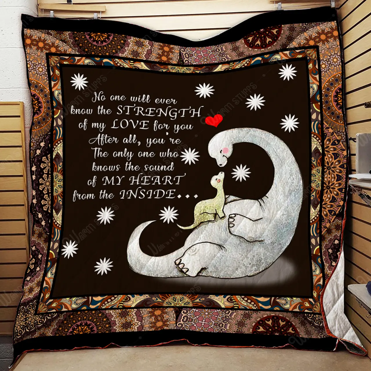 Dinosaur Mom Quilt and Home Decor