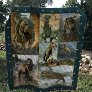 Dinosaur Quilt V7 and Home Decor