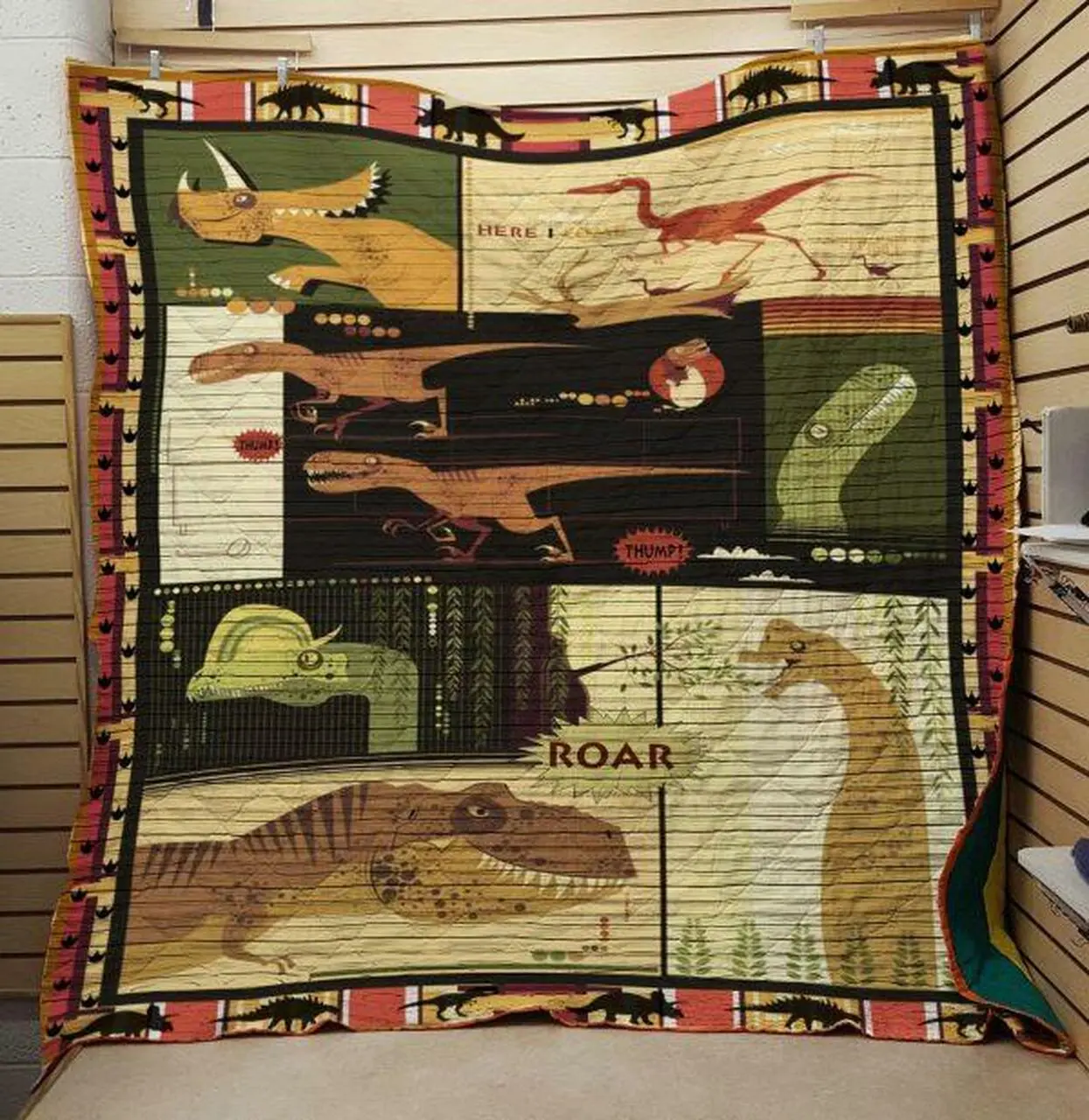 Dinosaur Roar Quilt and Home Decor