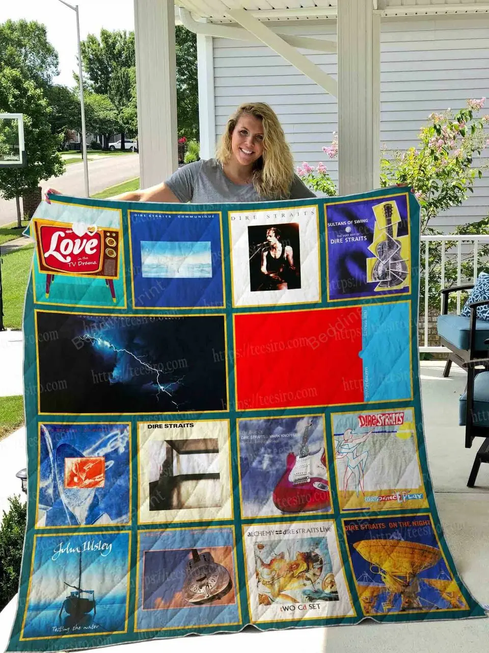 Dire Straits Albums Quilt Blanket 01 and Home Decor