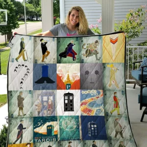 Doctor Who Quilt Blanket and Home Decor
