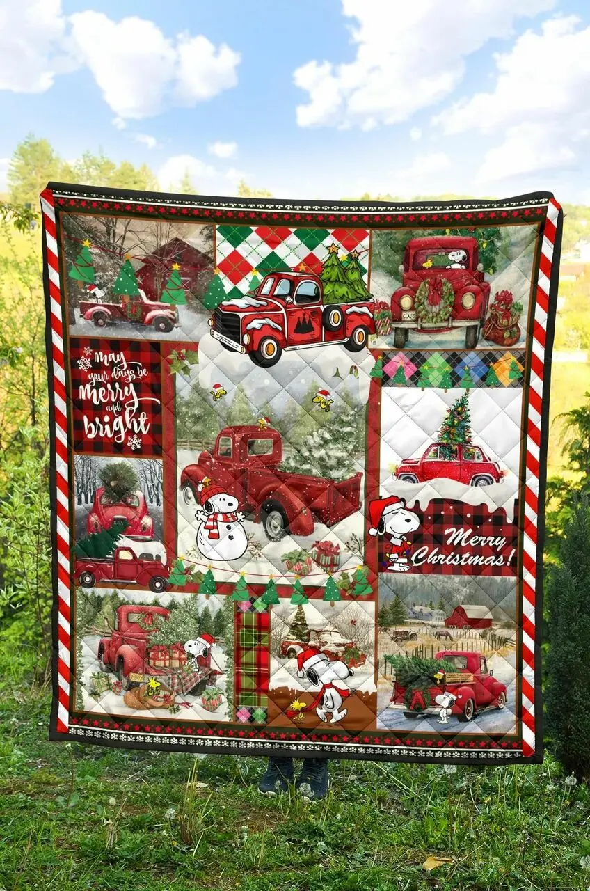 Dog Christmas Quilt Qh and Home Decor