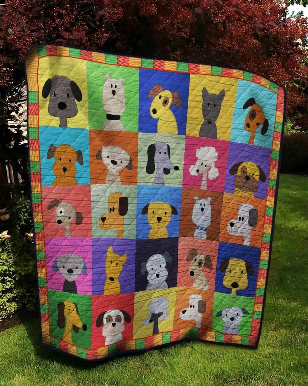 Dog TL140511 Quilt Blanket and Home Decor