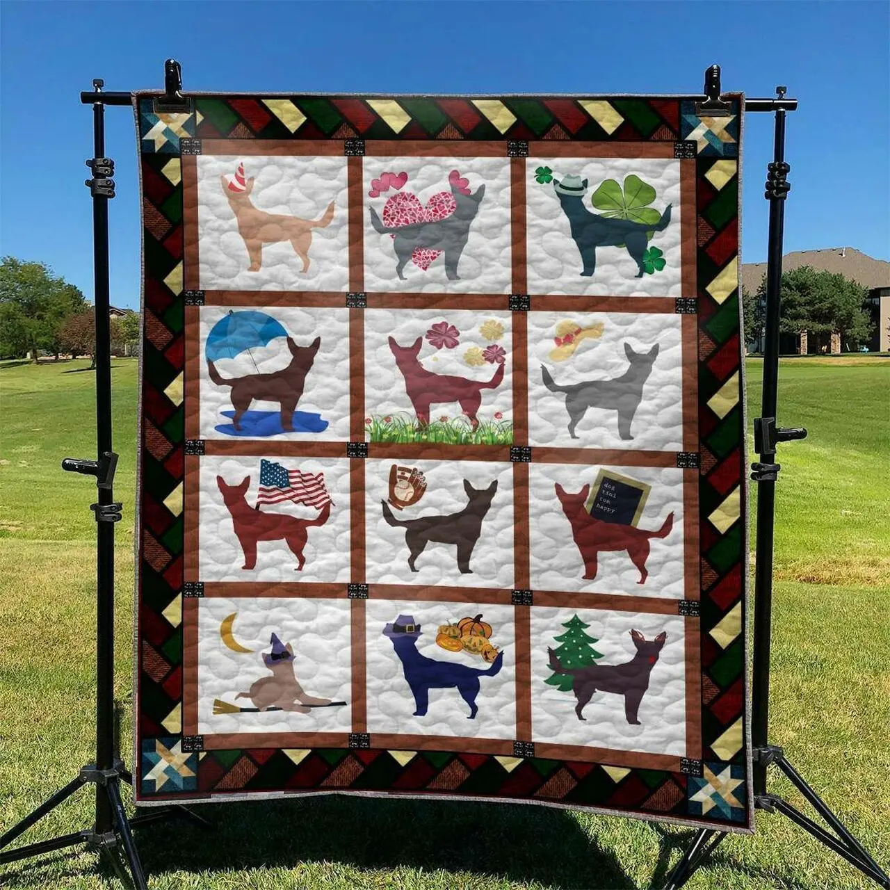 Dogs 02 DHCKL0909 Quilt Blanket and Home Decor