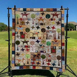 Dogs 3 DHCCNA0909 Quilt Blanket and Home Decor