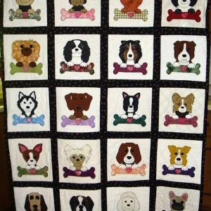 Dogs And Bone Quilt Blanket Dhc310153Lt and Home Decor