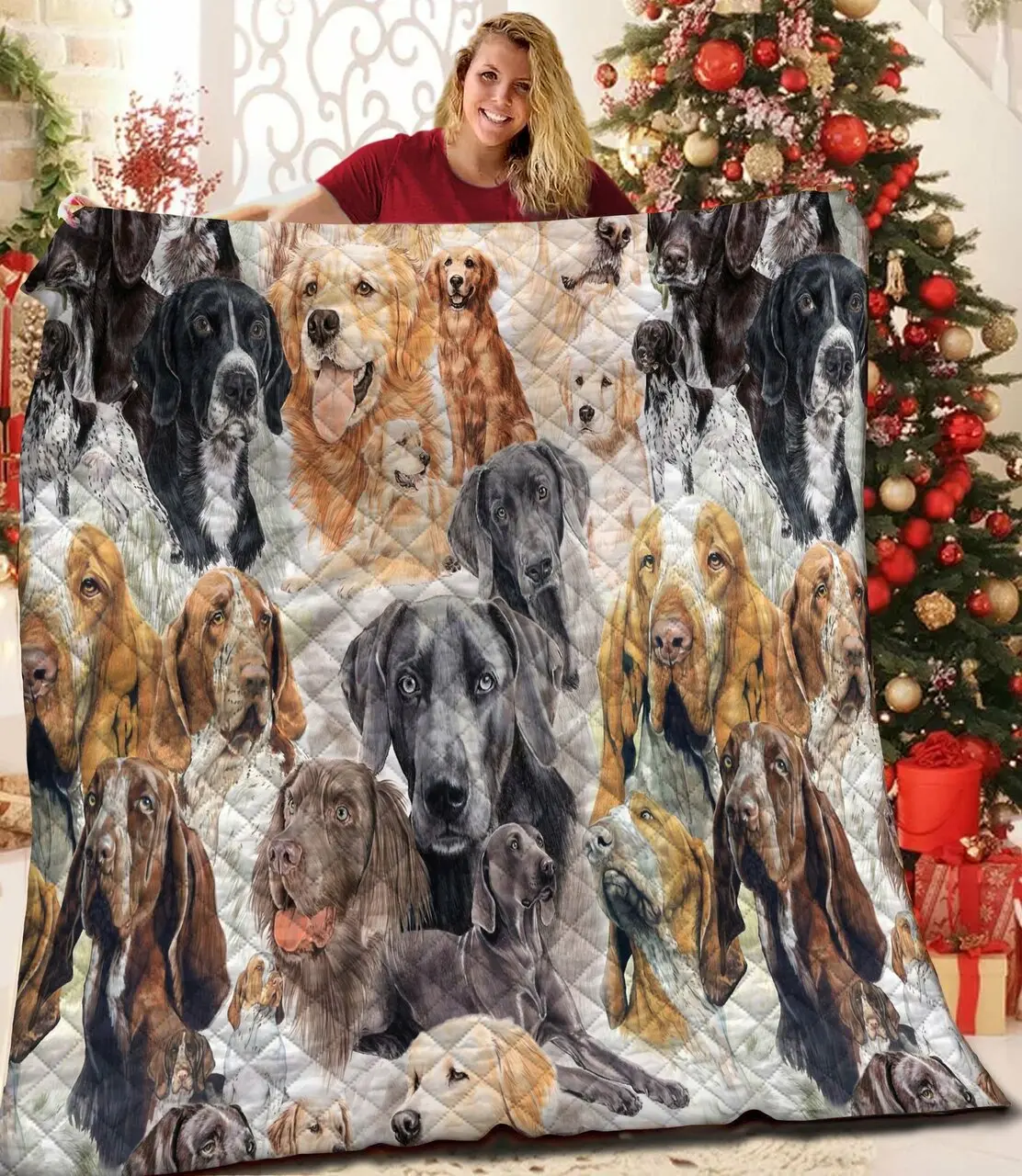 Dogs Jfj Quilt Ocf and Home Decor