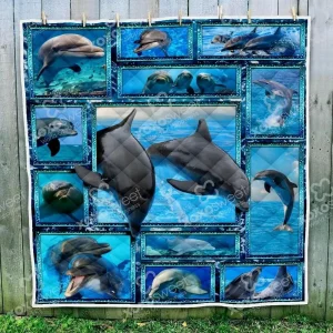 Dolphin 3D Dolphin Quilt Blanket Dhc03011414Dd and Home Decor