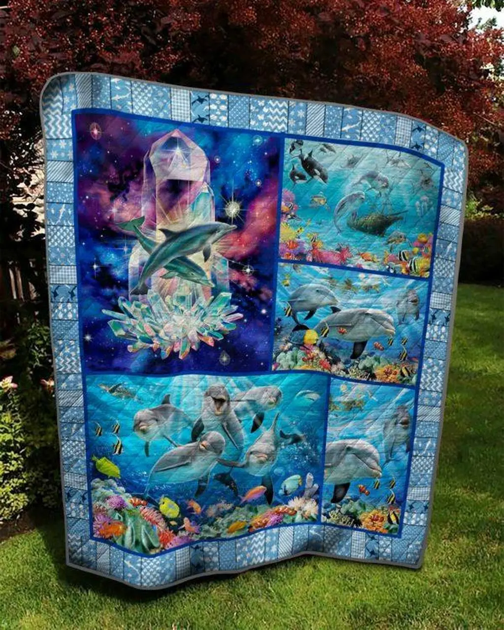 Dolphin Bs0504 4 Quilt Blanket Quilt and Home Decor