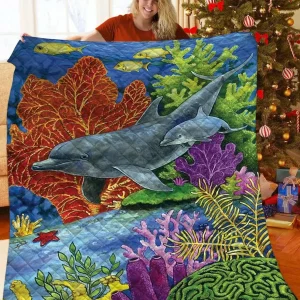 Dolphin Jfj Quilt Nto and Home Decor