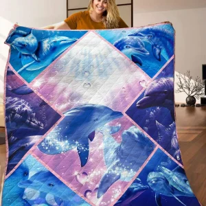 Dolphin Quilt Blanket C9B280306MI and Home Decor