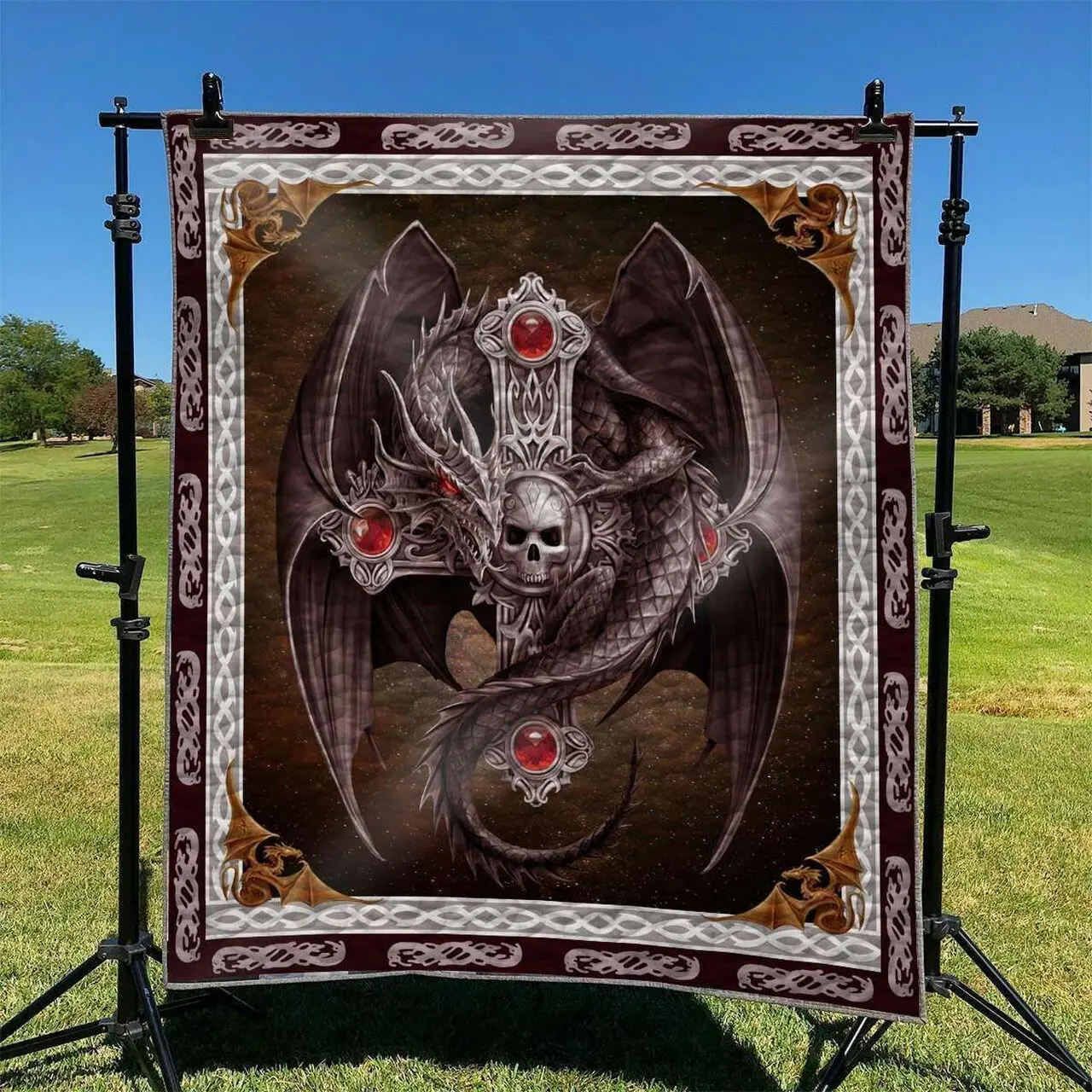 Dragon And Sword DHCKL0909 Quilt Blanket and Home Decor