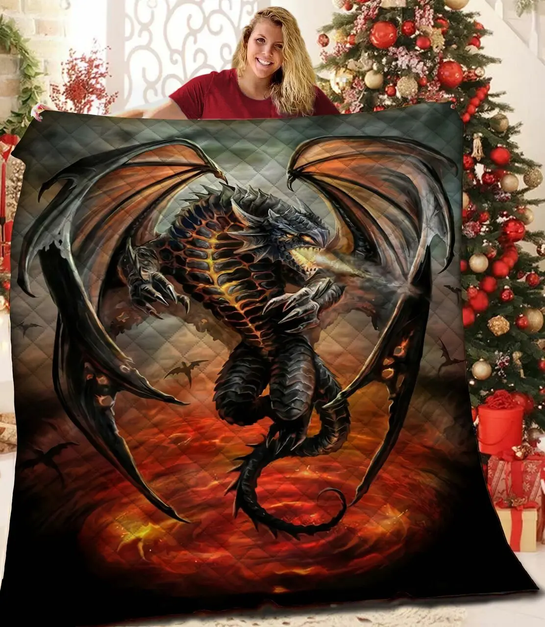 Dragon Jfj Quilt Niu and Home Decor