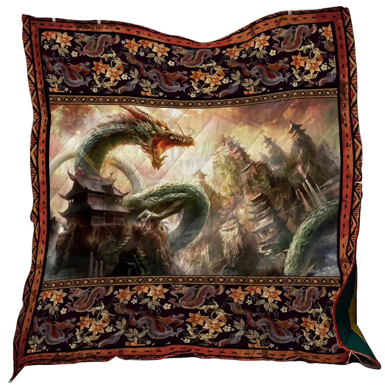 Dragon Washable Quilt 0501-02 and Home Decor
