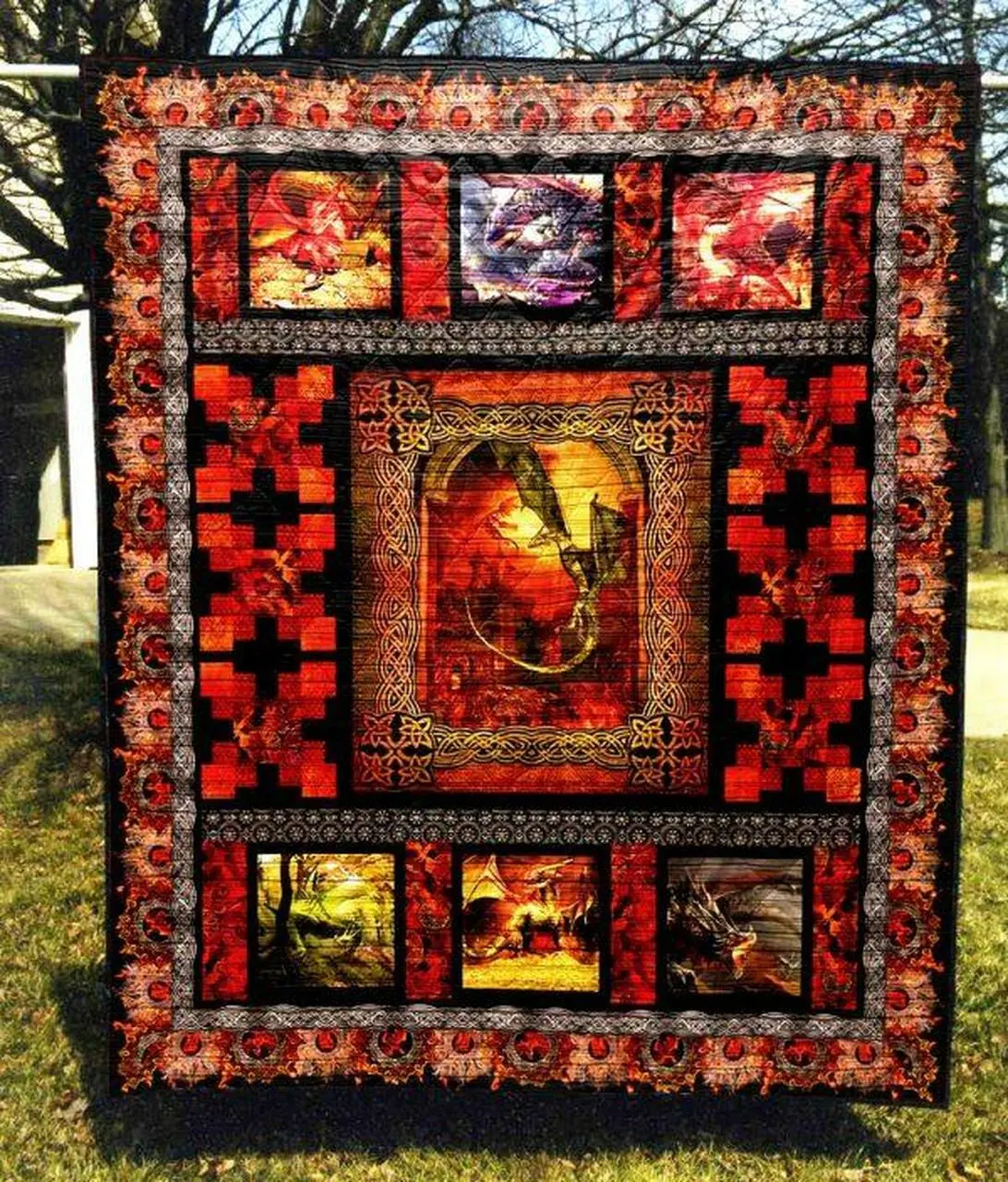 Dragonfires Quilt Blanket Yhl3 Quilt and Home Decor