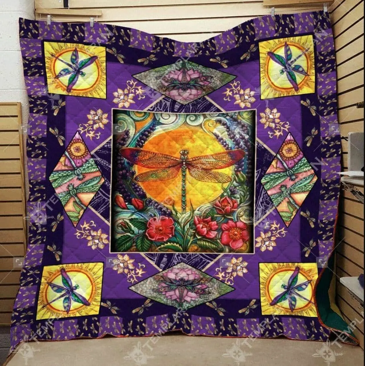 Dragonfly Born To Fly Quilt Avz and Home Decor