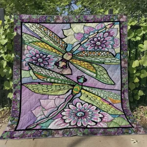 Dragonfly Hm140607 Quilt Blanket and Home Decor