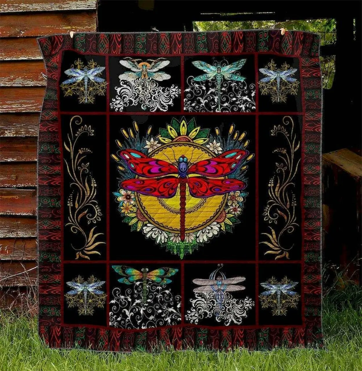 Dragonfly Ml130519 Quilt Blanket and Home Decor