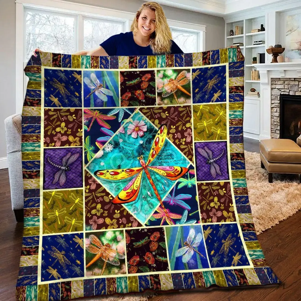 Dragonfly Quilt Blanket BBB060507MH and Home Decor
