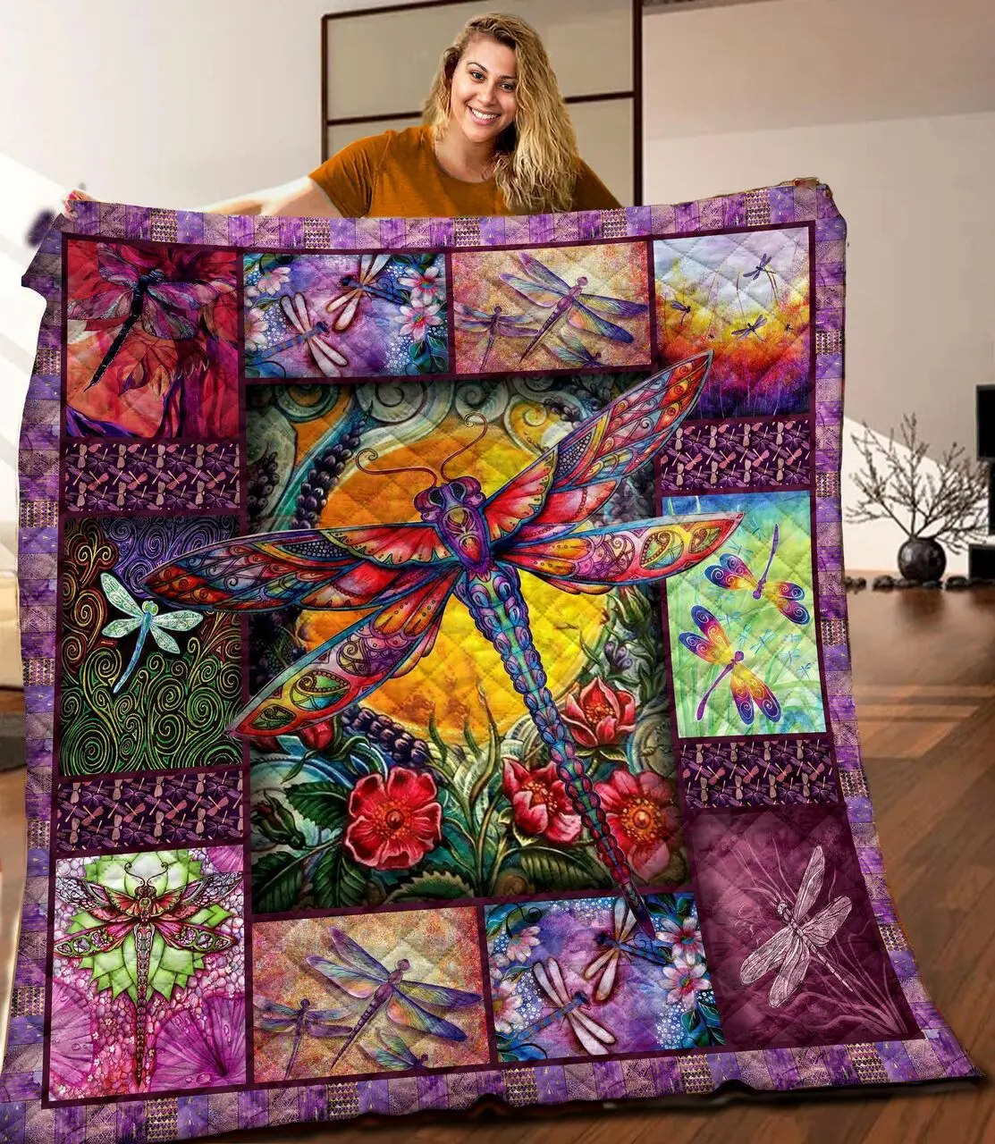 Dragonfly Quilt Blanket C9B160309HD and Home Decor