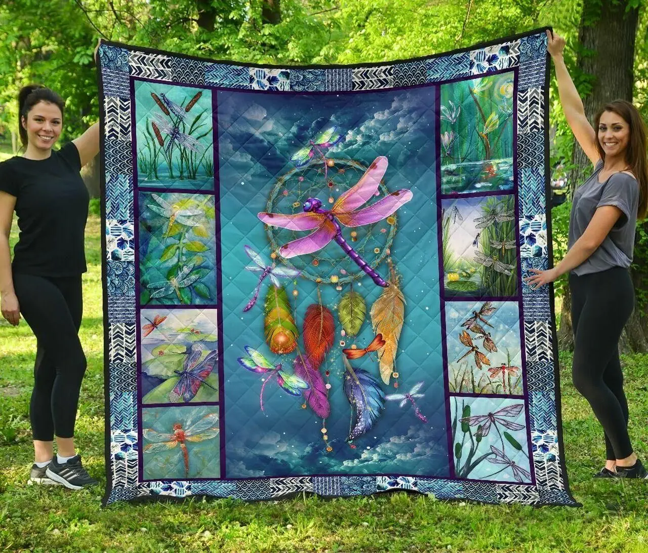 Dragonfly Quilt Blanket Dhc13124137Vt and Home Decor