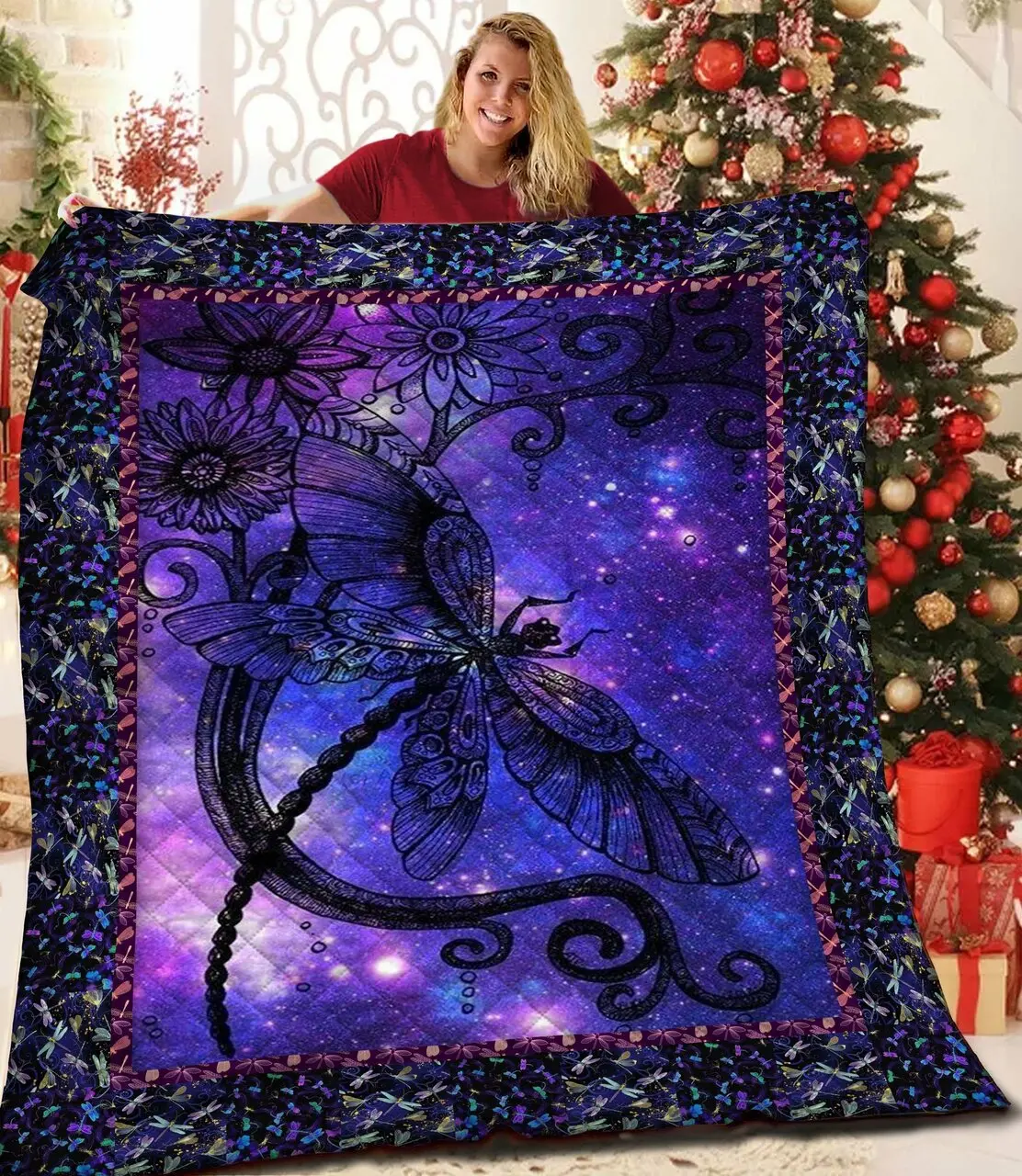 Dragonfly Quilt Nqk and Home Decor