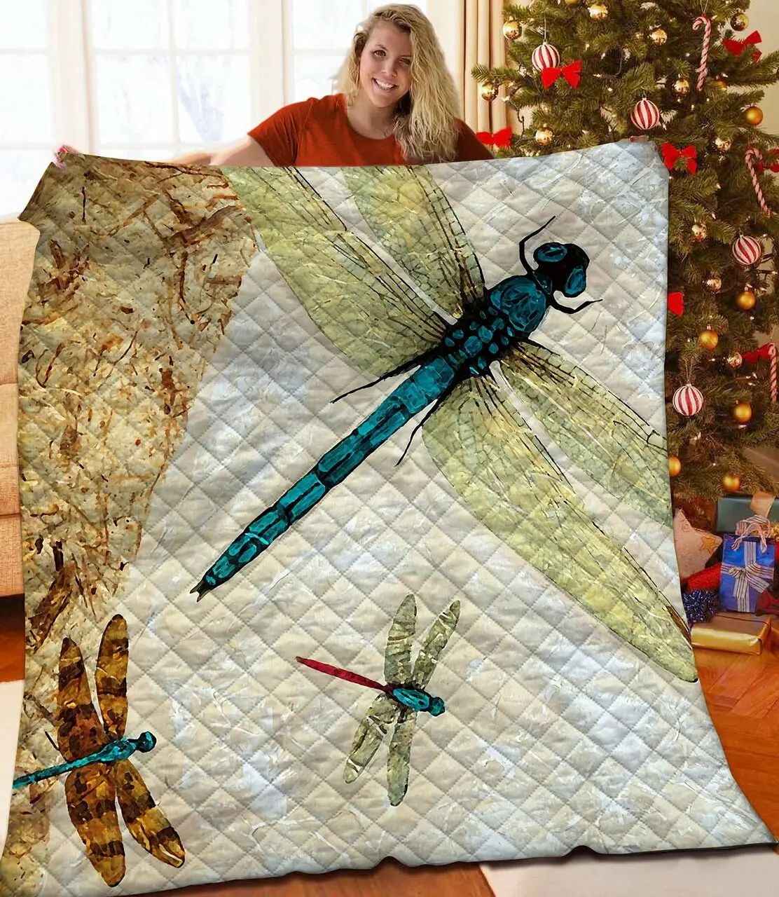 Dragonfly Quilt Obt and Home Decor