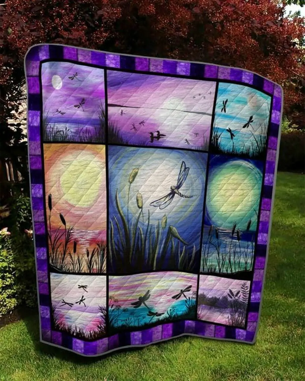 Dragonfly Up So High Quilt Blanket Dhc0201201176Td and Home Decor