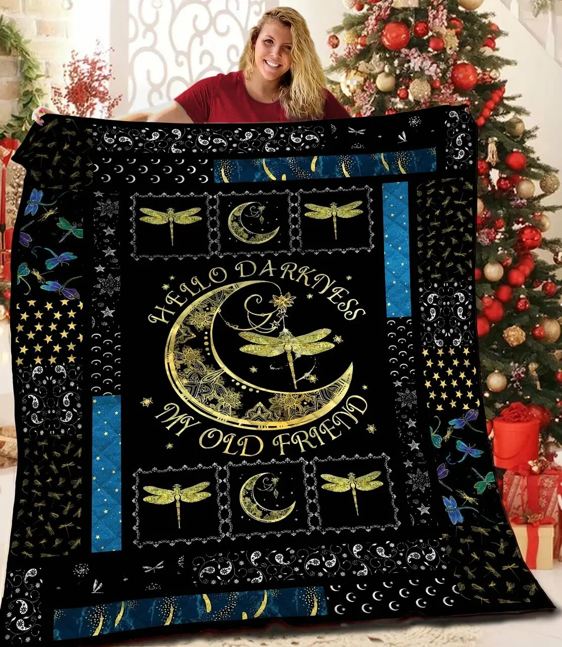 Dragonfly Wicca Quilt Nme and Home Decor
