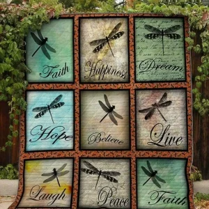 Dragonfly Word Quilt and Home Decor