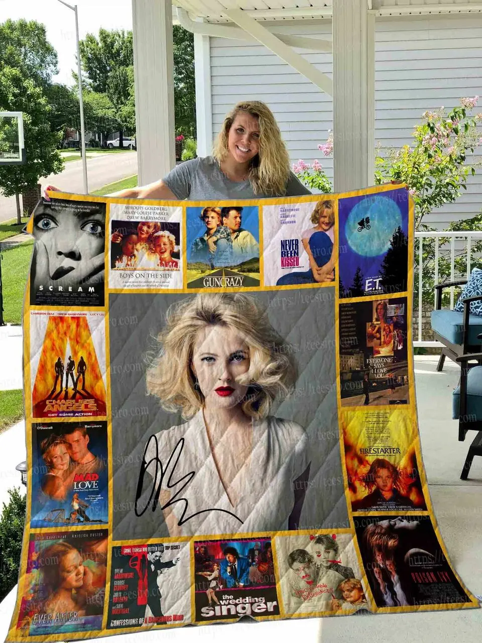 Drew Barrymore Quilt Blanket 01 and Home Decor