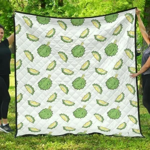 Durian Pattern Blue Background DHCDHC DT1910 Quilt Blanket and Home Decor